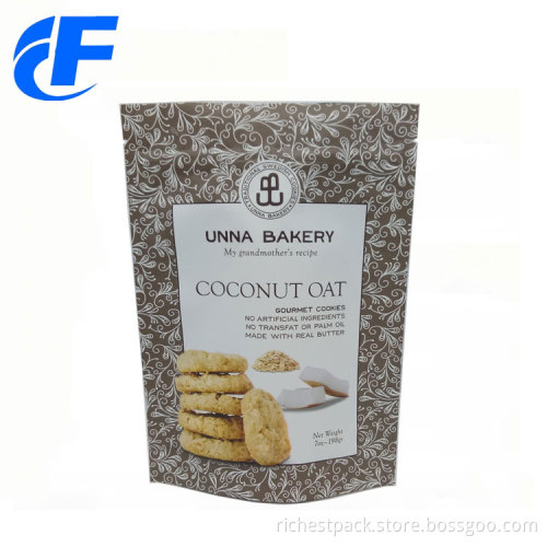 Custom printed cookie/nuts stand up pouch
